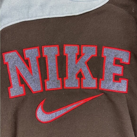 Nike Rework Sweatshirt Grey / Blue Men’s Size M (Fits like a size Small) - Picture 10 of 12